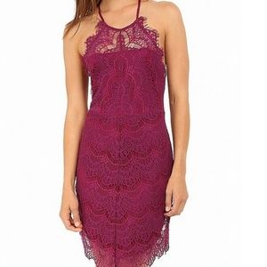 Fuchsia Free People Lace Dress